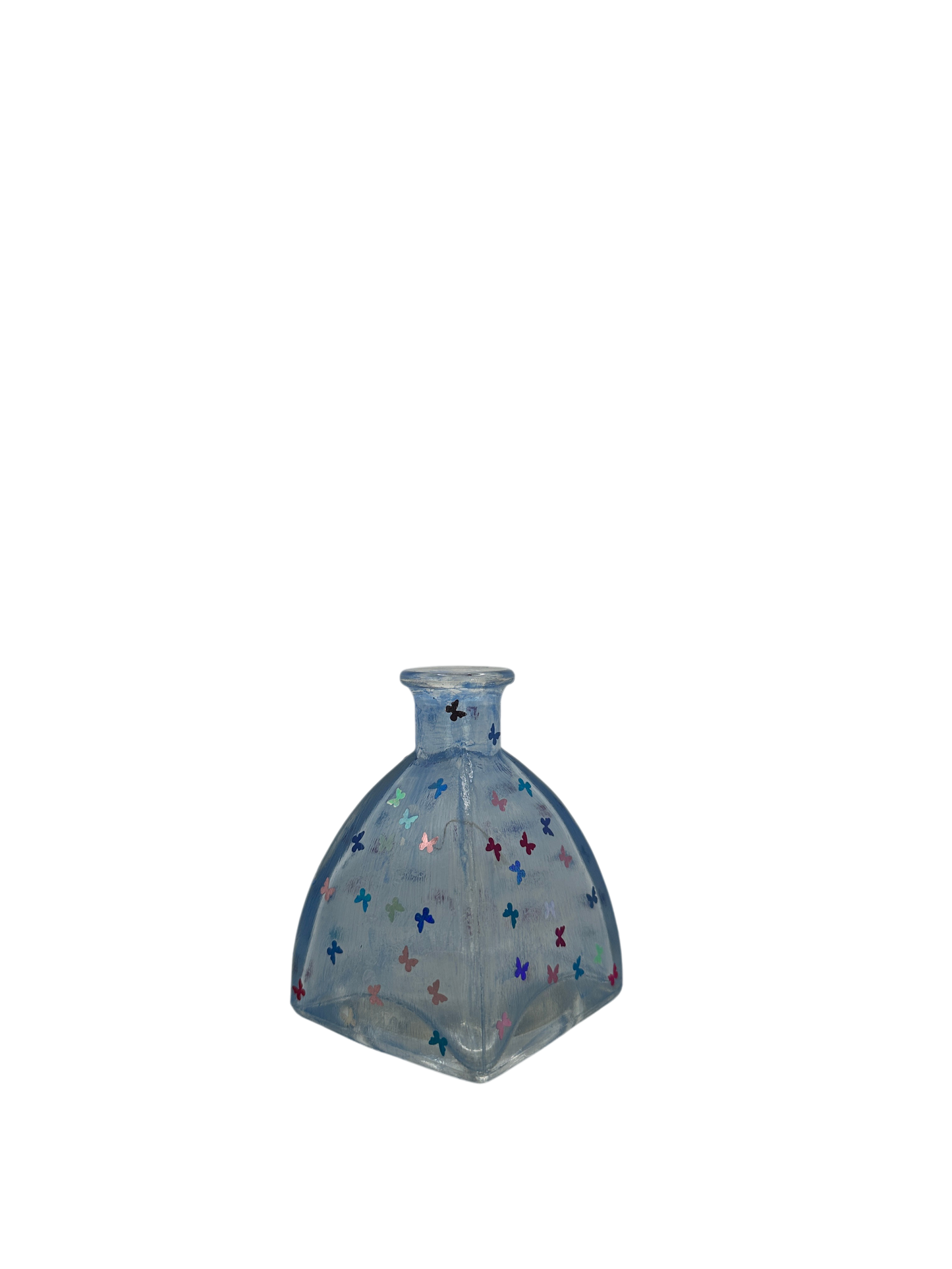 Hand-Painted Butterfly Bud Vase