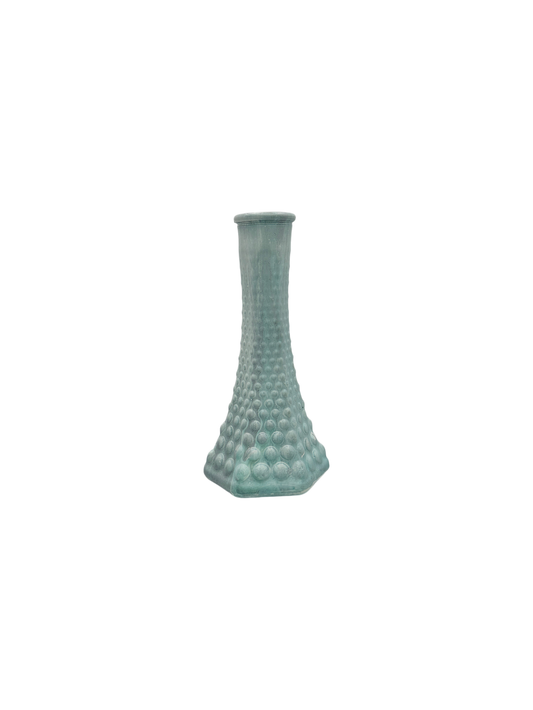 Hand-Painted Seafoam Textured Bud Vase