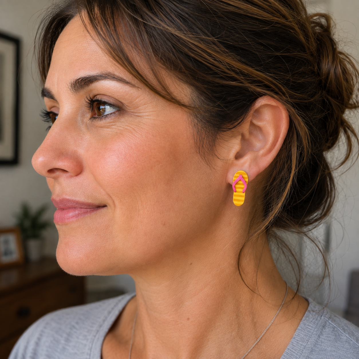 Pink Flip-Flop Stud Earrings