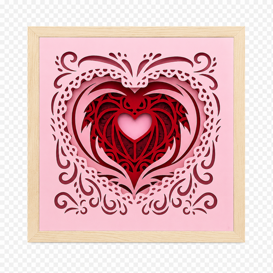 Layered Heart Shadow Box