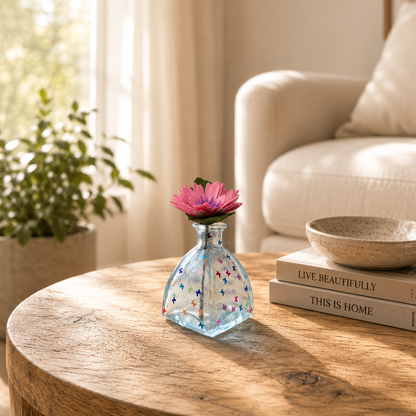 Hand-Painted Butterfly Bud Vase