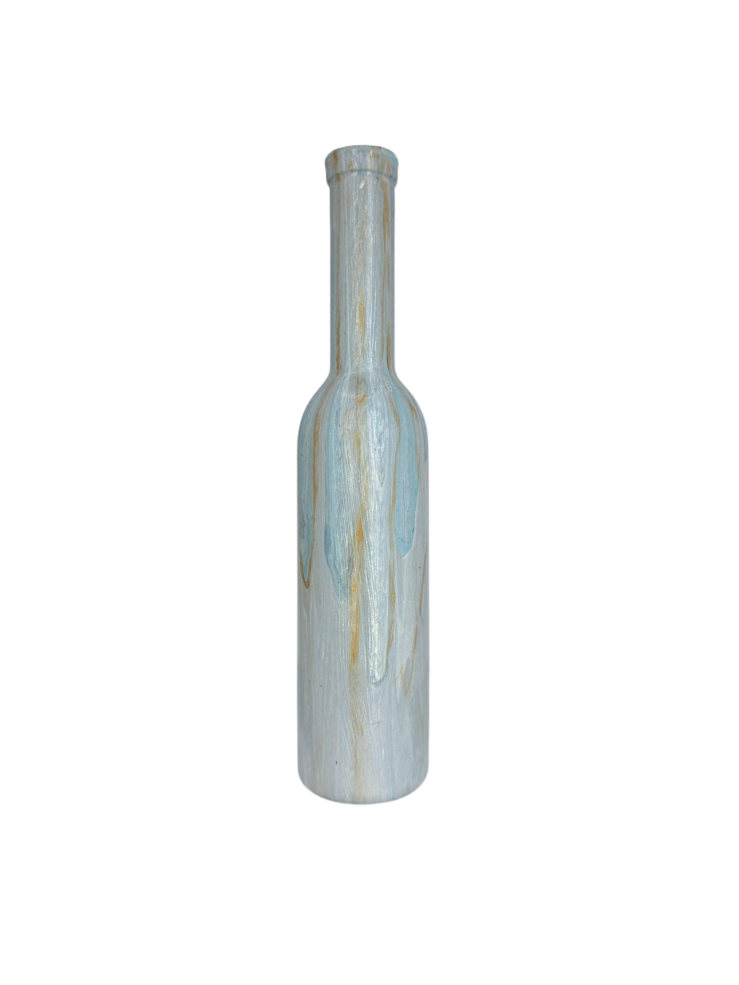 Hand-Painted Coastal Blue Bud Vase