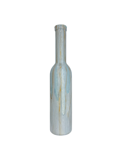 Hand-Painted Coastal Blue Bud Vase