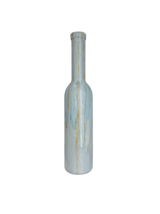 Hand-Painted Coastal Blue Bud Vase