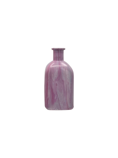 Hand-Painted Pink Marble Bud Vase