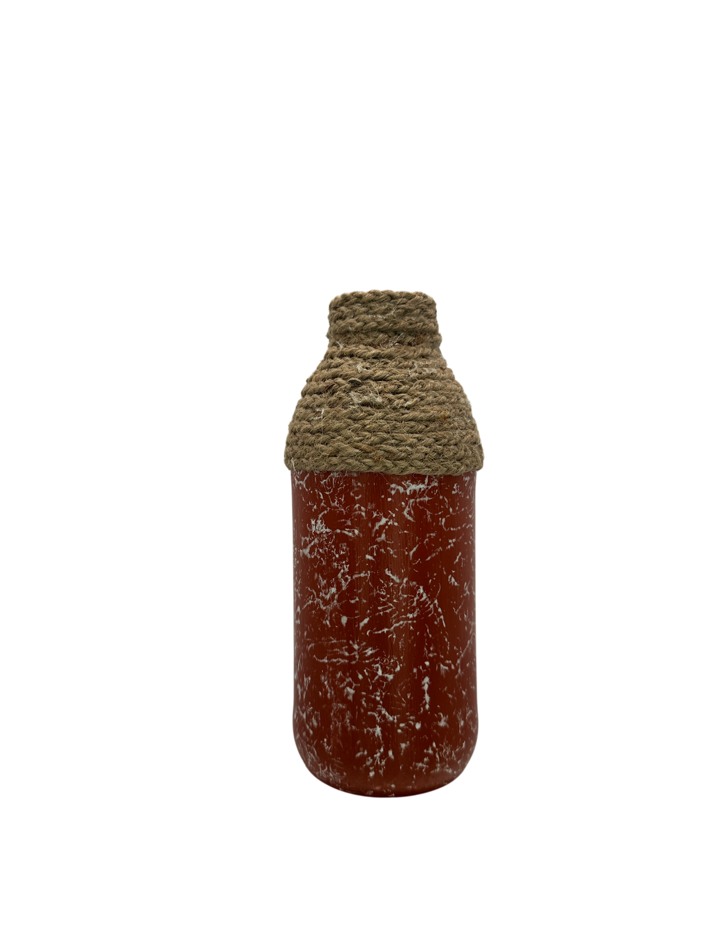 Rustic Terracotta Bud Vase with Natural Jute Wrap