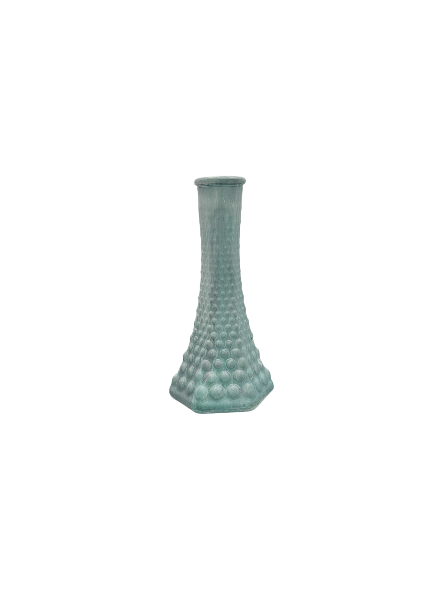 Hand-Painted Seafoam Textured Bud Vase