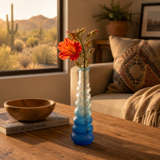 Ocean Breeze Hand-Painted Bud Vase