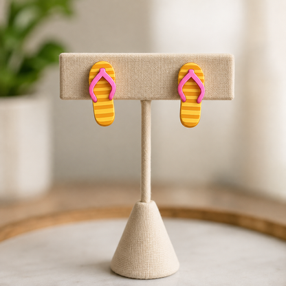 Pink Flip-Flop Stud Earrings