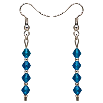 Blue Crystal Dangle Earrings