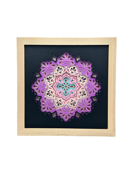 Handmade Layered Mandala Shadow Box