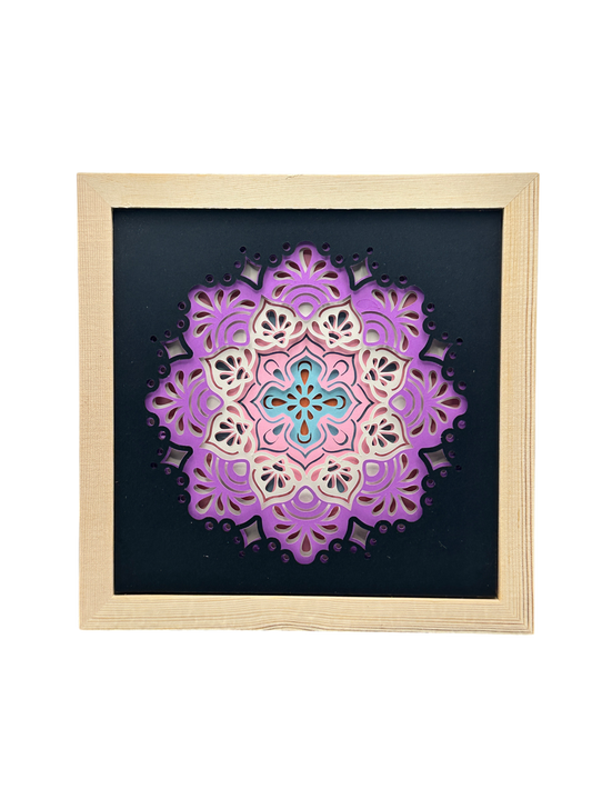 Handmade Layered Mandala Shadow Box